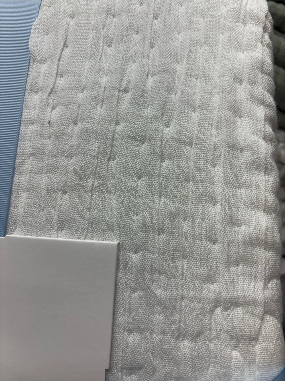 Aqua White Quilted Quilt Set